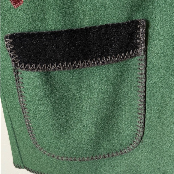 Cindy Ourings Designs Womens Wool Embroidered Yellowstone Fall Nature Overcoat M - Picture 7 of 15